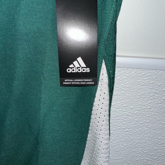 ADIDAS TECHFIT HYPED FOOTBALL Practice JERSEY Shirt Men's M Green & White NEW - Picture 14 of 16